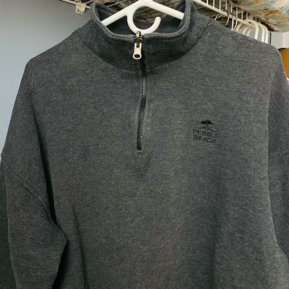 Pebble Beach Men’s Zip V-Neck Sweater